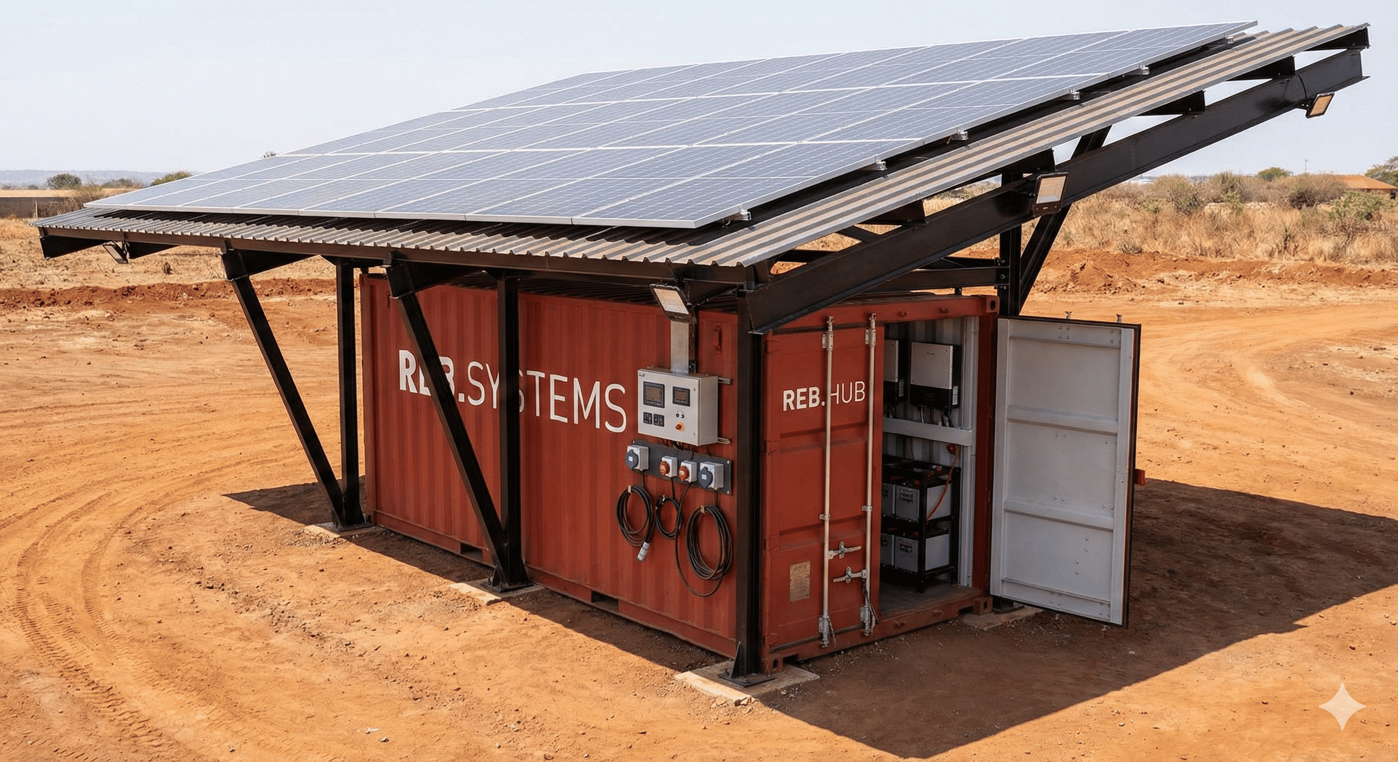 REB.HUB — off-grid energy kiosk and battery swapping station for rural communities