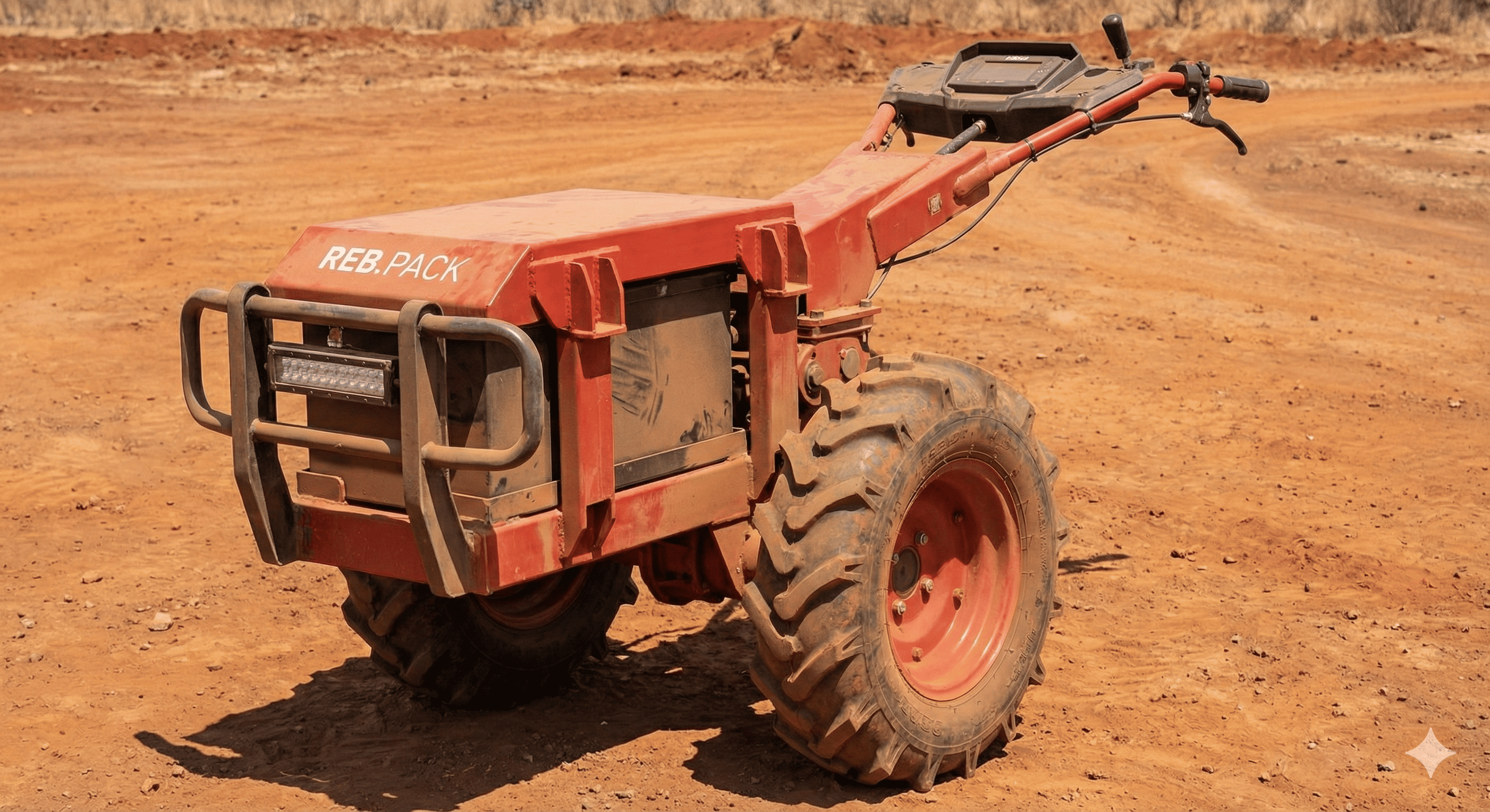 REB.OX 3.0 electric walking tractor in off-grid field use in Tanzania